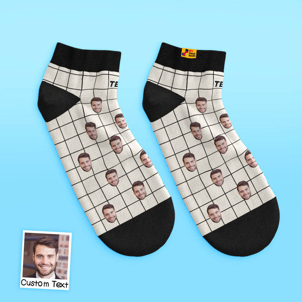 Custom Low cut Ankle Socks Personalized Face Socks