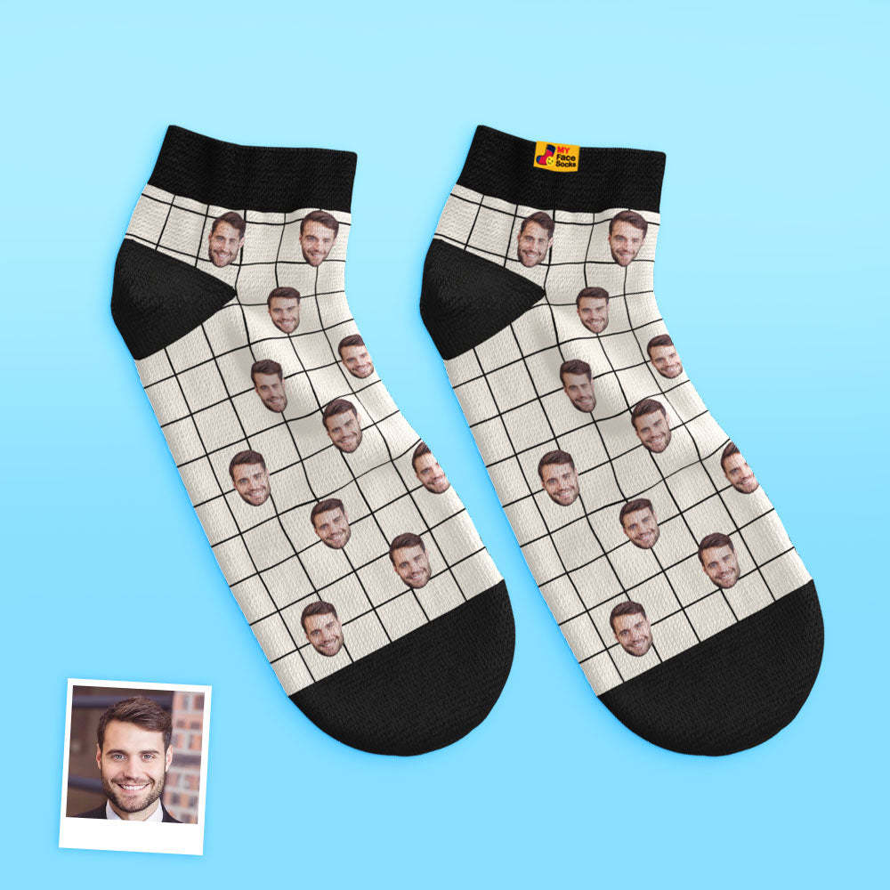 Custom Low cut Ankle Socks Personalized Face Socks