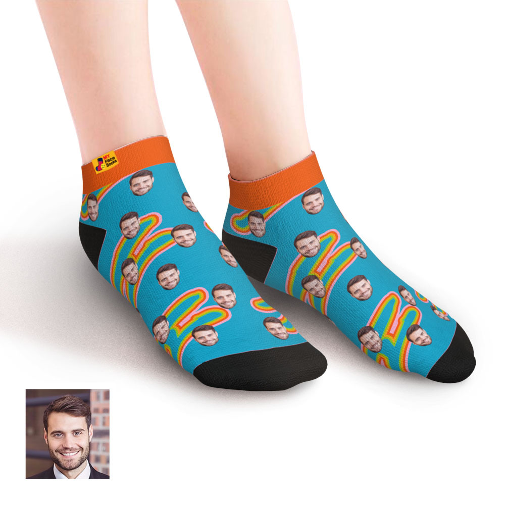 Custom Low cut Ankle Socks Personalized Face Socks