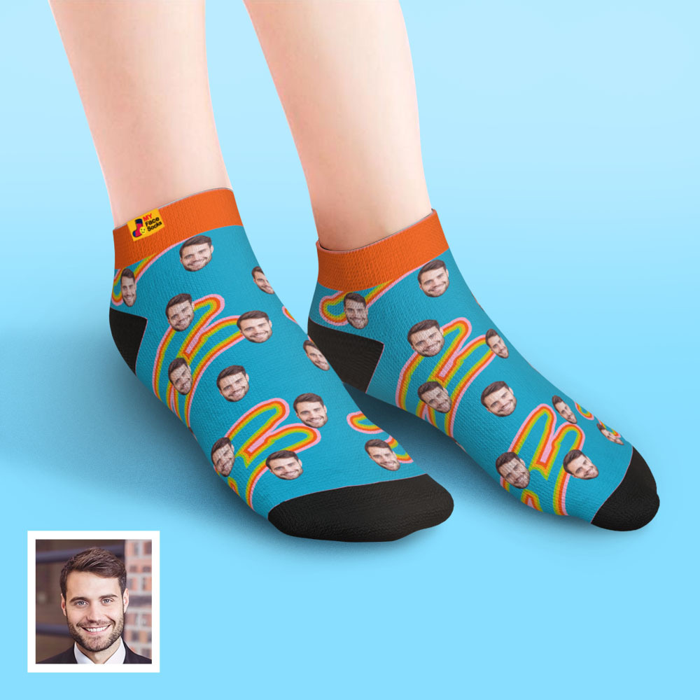 Custom Low cut Ankle Socks Personalized Face Socks