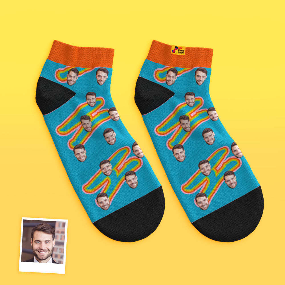 Custom Low cut Ankle Socks Personalized Face Socks