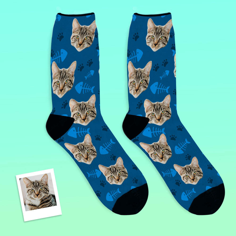 Custom Cat Socks With Your Text - MyFaceSocksAU