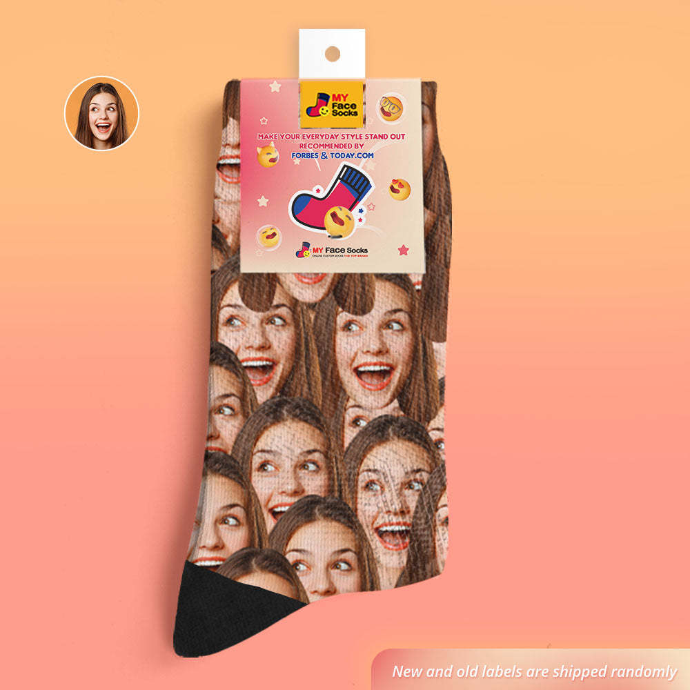 Custom Face Mash Socks With Your Text - MyFaceSocksAU