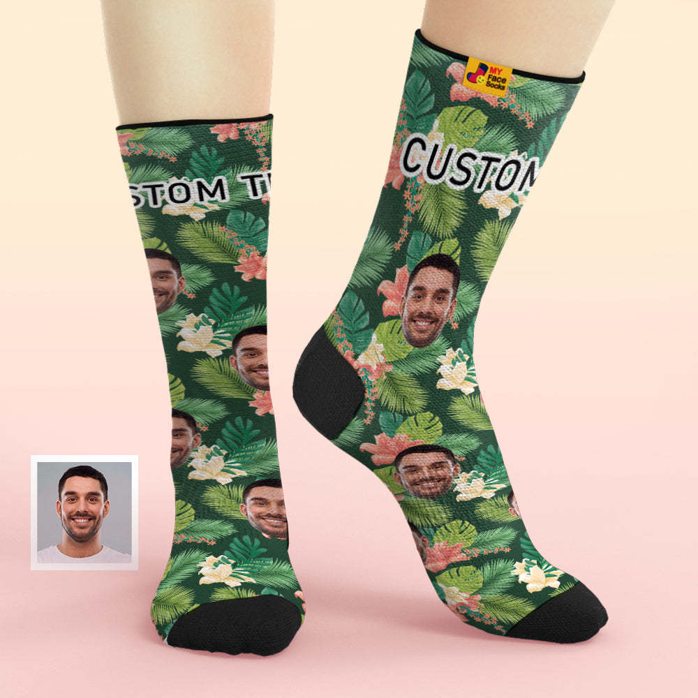 Custom Face Socks Add Pictures and Name Summer Breathable Soft Socks - MyFaceSocksAu