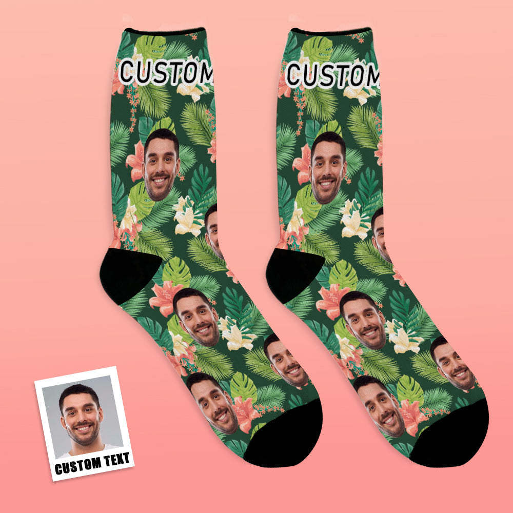 Custom Face Socks Add Pictures and Name Summer Breathable Soft Socks - MyFaceSocksAu