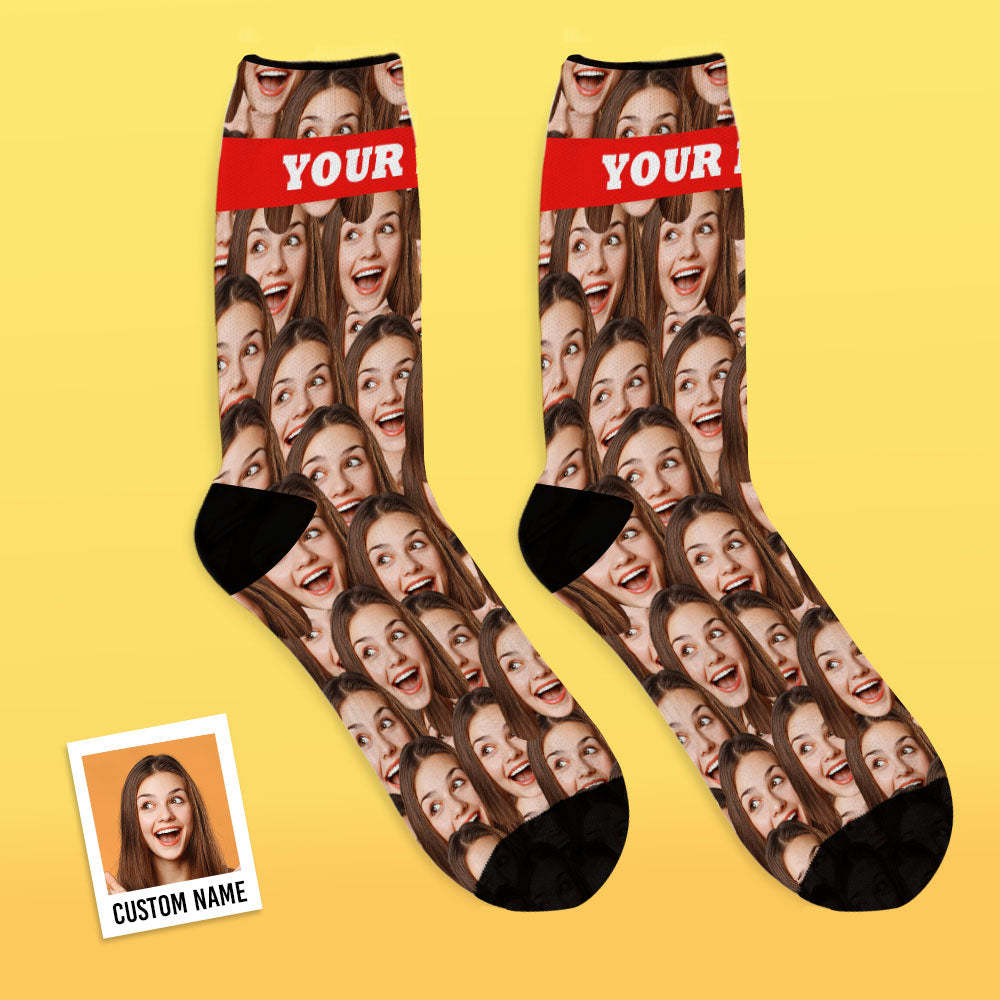 Custom Face Mash Socks With Your Text - MyFaceSocksAU
