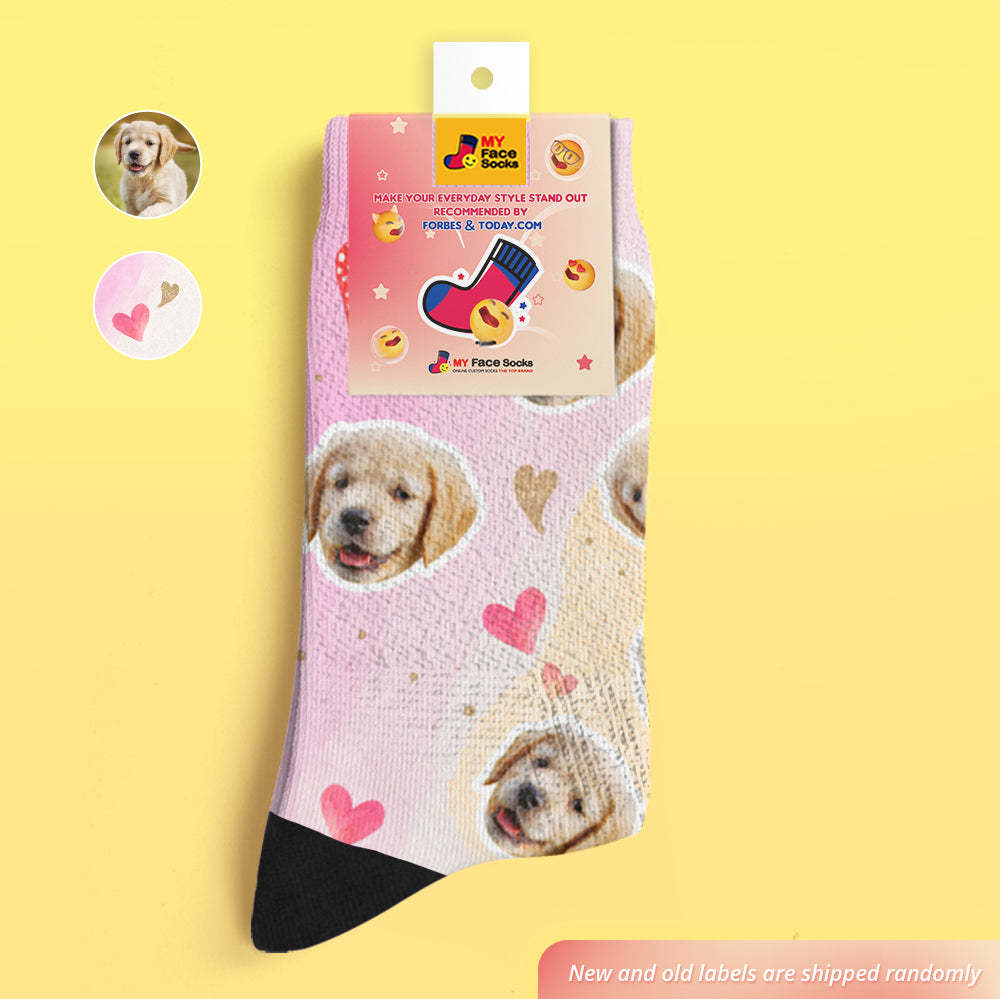 Custom Face Socks Add Pictures and Name with Your Dogs Face Breathable Soft Socks - MyFaceSocksAu