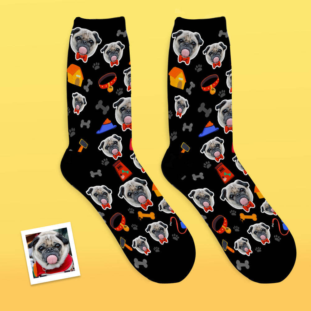 Custom Face Socks Breathable Socks Dog Related Elements Socks Personalised Gift For Dog Lover - MyFaceSocksAu