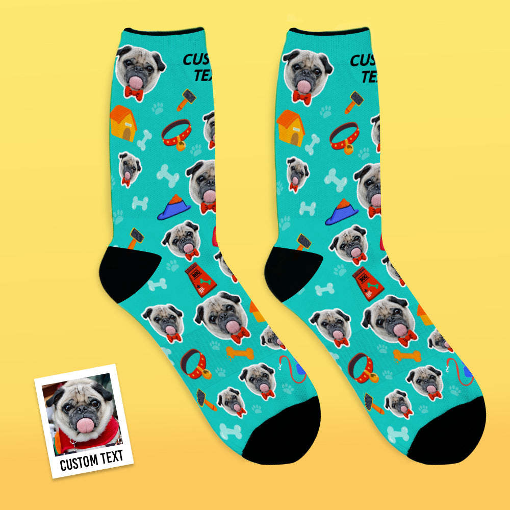 Custom Face Socks Breathable Socks Dog Related Elements Socks Personalised Gift For Dog Lover - MyFaceSocksAu