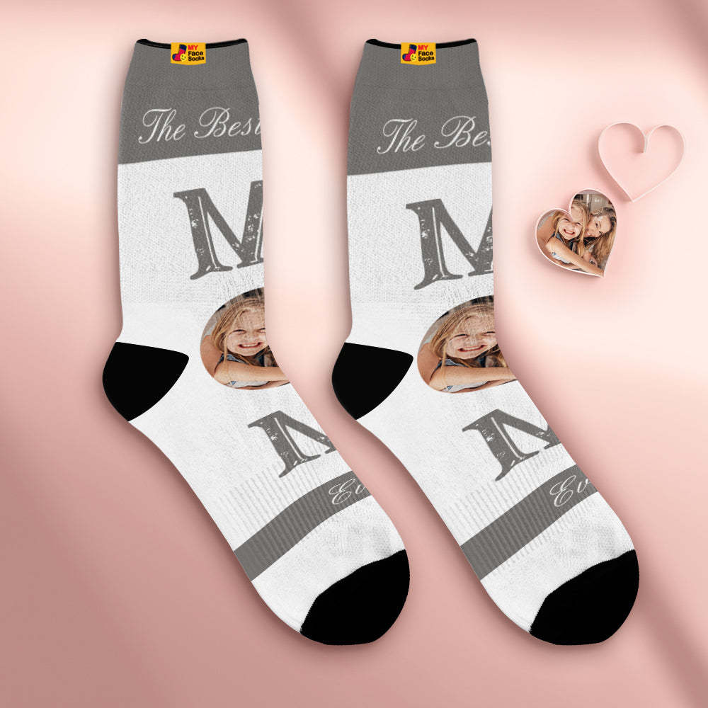 Custom Breathable Face Socks Personalised Soft Socks Gifts For Best Mom - MyFaceSocksAu