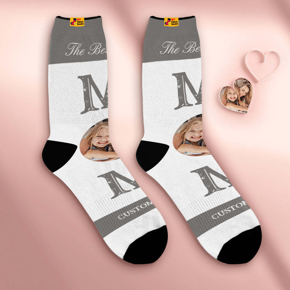 Custom Breathable Face Socks Personalised Soft Socks Gifts For Best Mom - MyFaceSocksAu