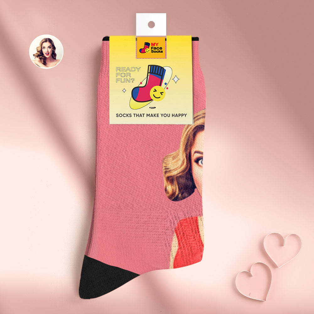 Custom Breathable Face Socks Personalised Soft Socks Gifts For Super Mama - MyFaceSocksAu