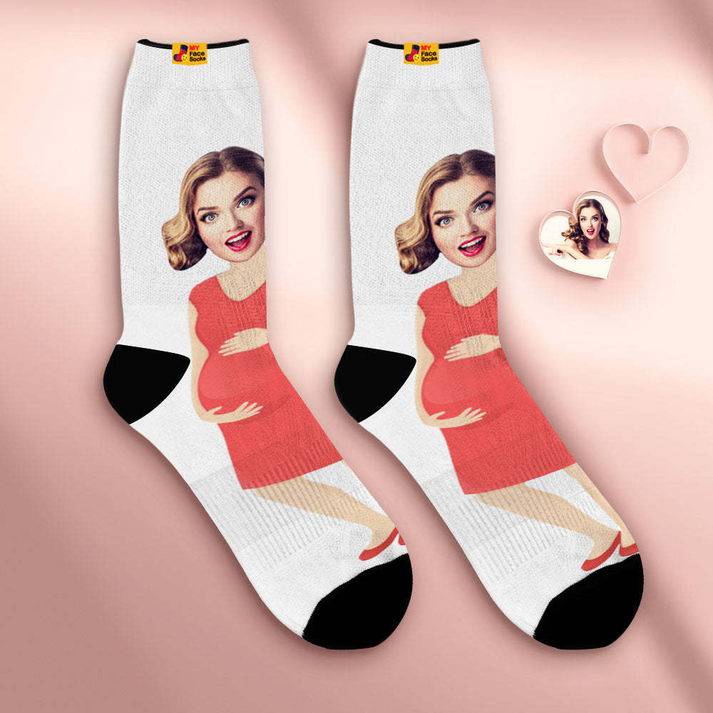 Custom Breathable Face Socks Personalised Soft Socks Gifts For Super Mama - MyFaceSocksAu