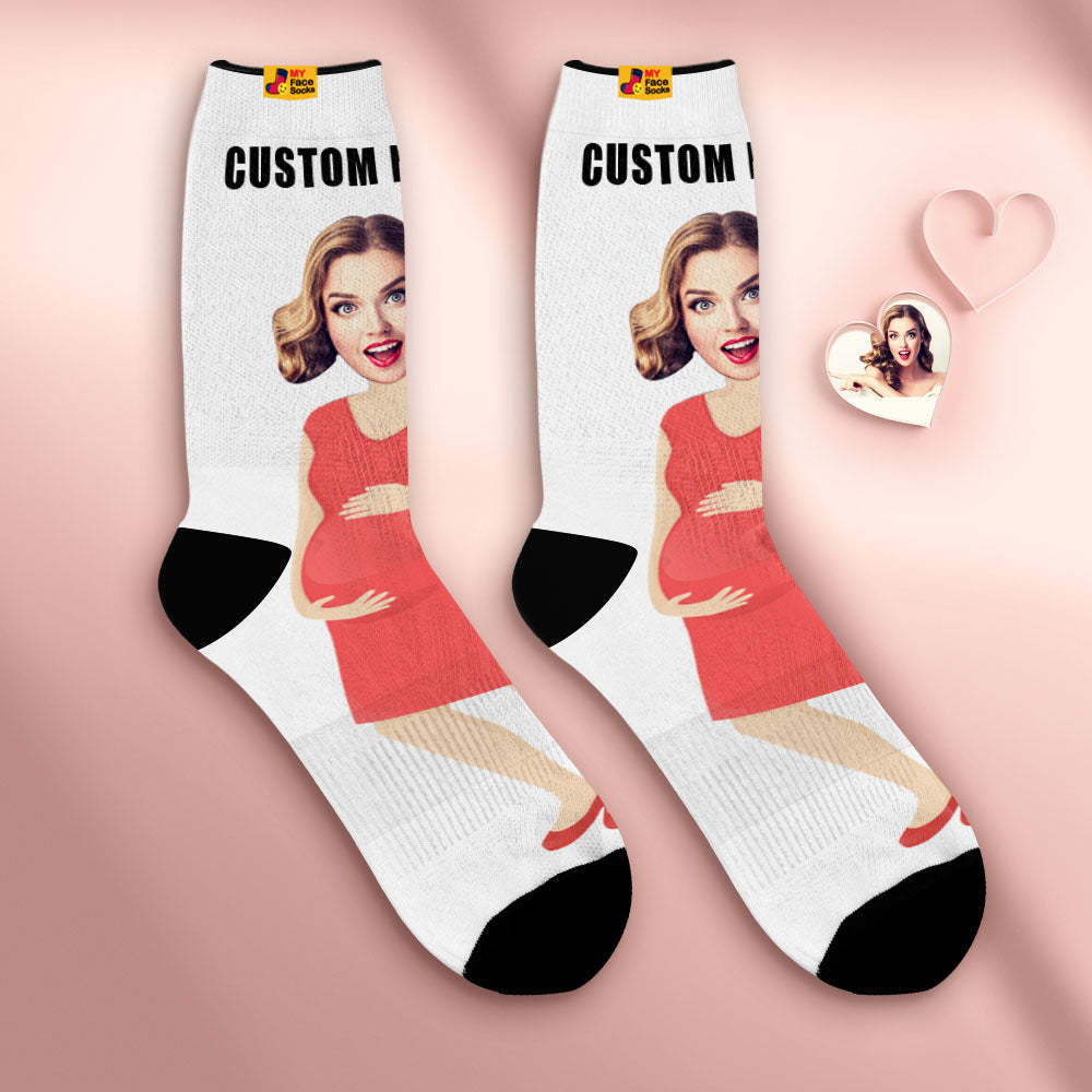Custom Breathable Face Socks Personalised Soft Socks Gifts For Super Mama - MyFaceSocksAu