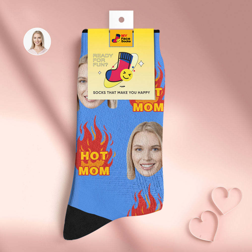 Custom Breathable Face Socks Personalised Soft Socks Gifts For Hot Mama - MyFaceSocksAu