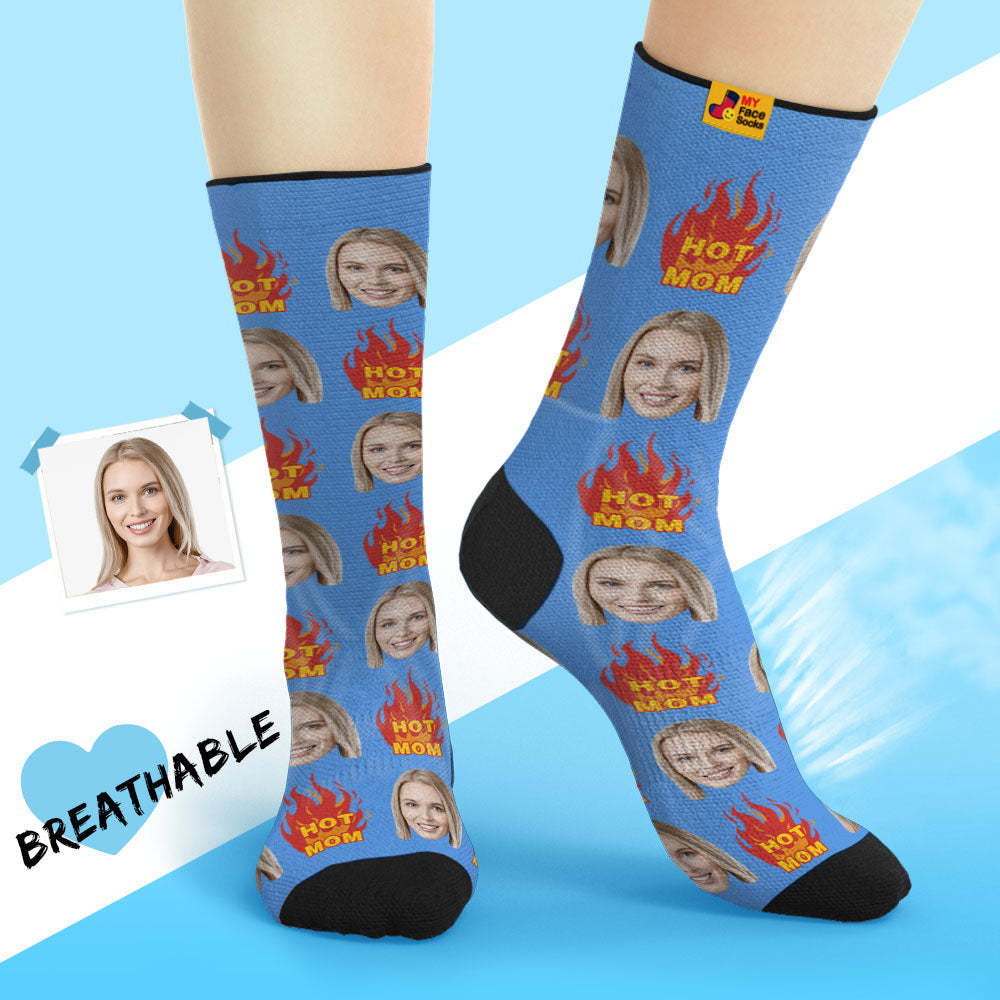 Custom Breathable Face Socks Personalised Soft Socks Gifts For Hot Mama - MyFaceSocksAu