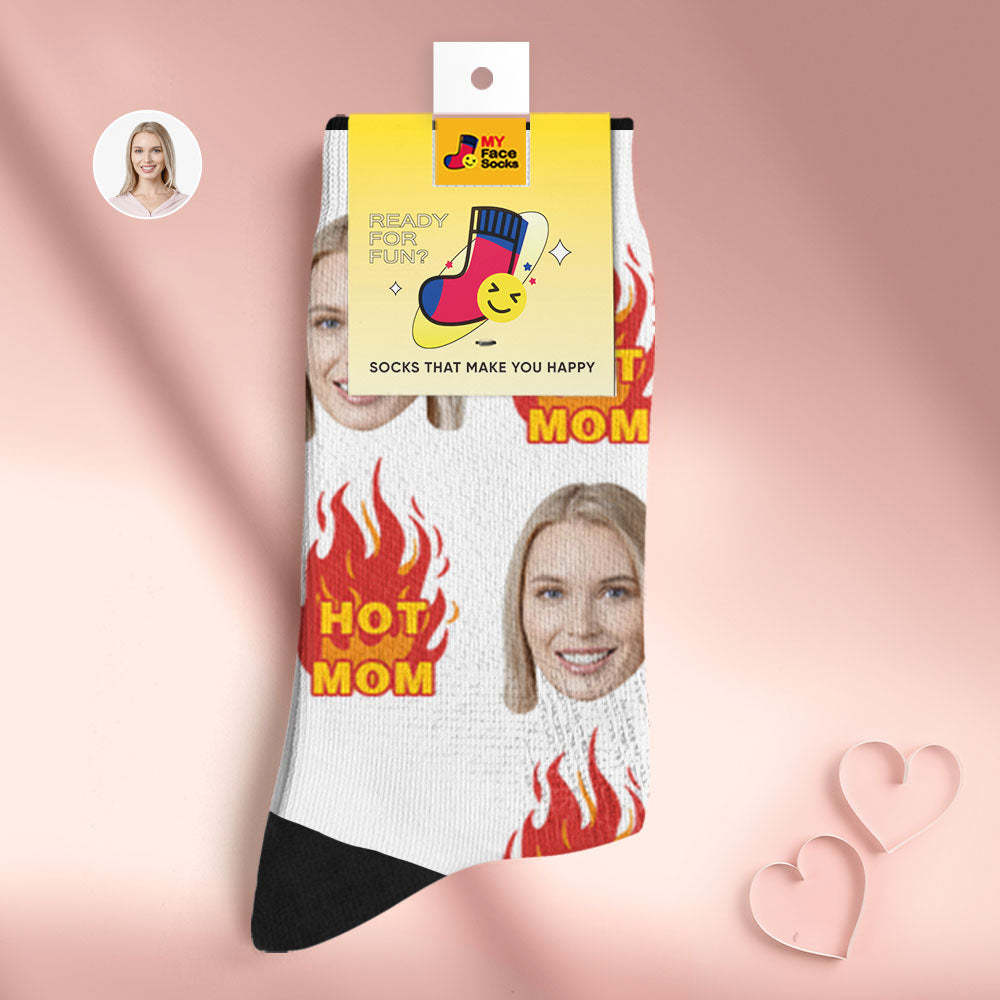Custom Breathable Face Socks Personalised Soft Socks Gifts For Hot Mama - MyFaceSocksAu