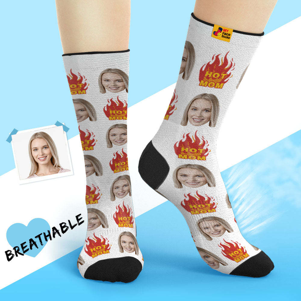 Custom Breathable Face Socks Personalised Soft Socks Gifts For Hot Mama - MyFaceSocksAu