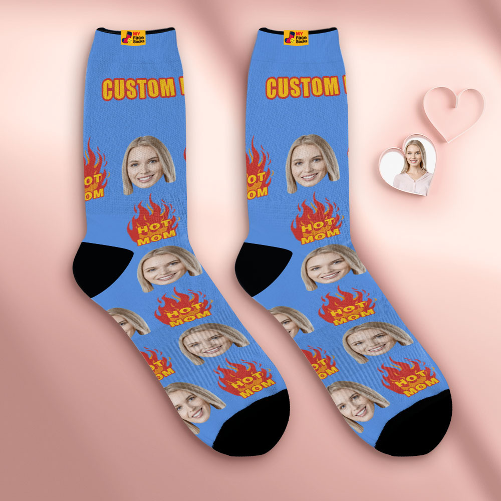 Custom Breathable Face Socks Personalised Soft Socks Gifts For Hot Mama - MyFaceSocksAu