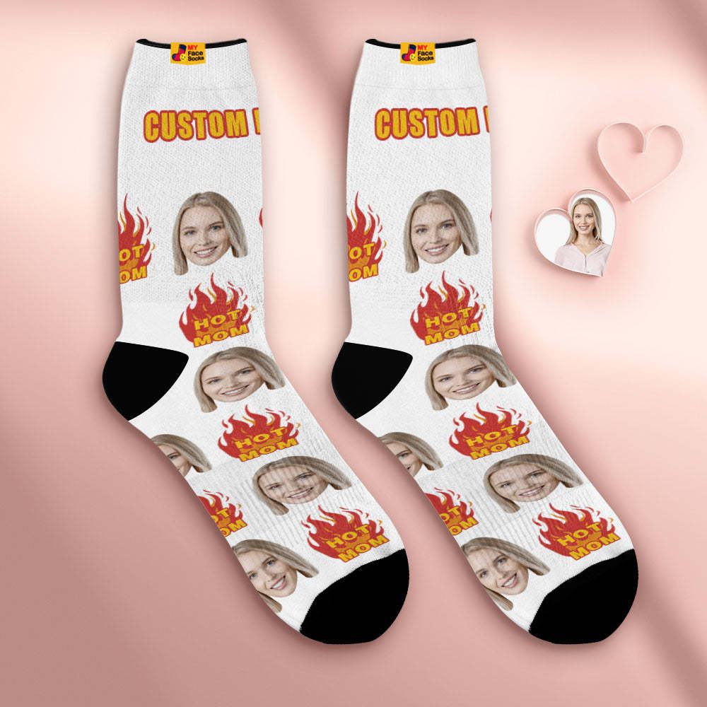 Custom Breathable Face Socks Personalised Soft Socks Gifts For Hot Mama - MyFaceSocksAu