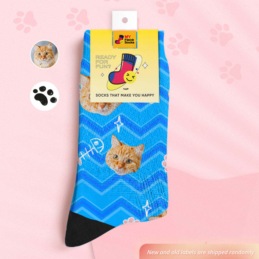 Custom Breathable Face Socks Personalised Soft Socks Gifts Cute Pet Face - MyFaceSocksAu