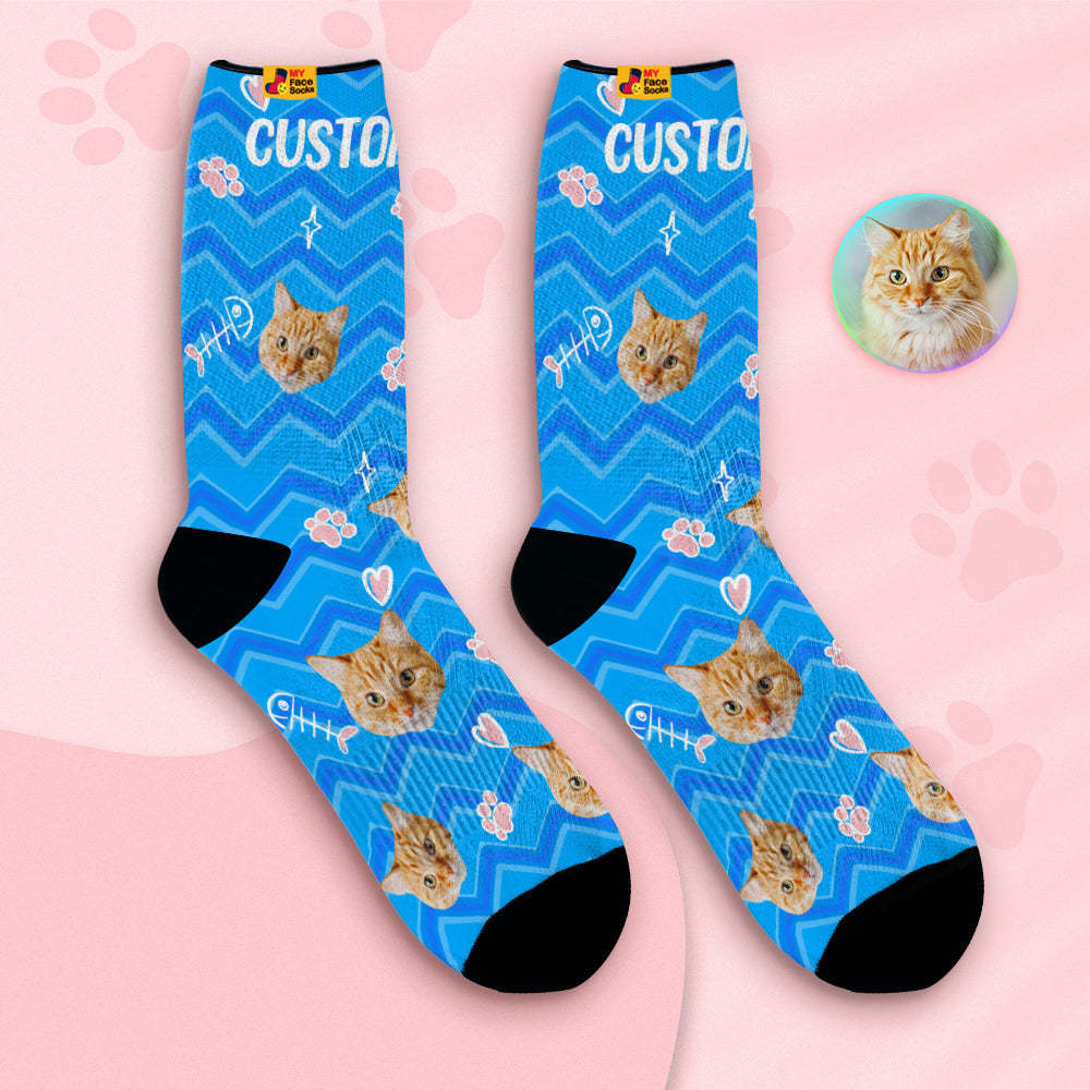 Custom Breathable Face Socks Personalised Soft Socks Gifts Cute Pet Face - MyFaceSocksAu