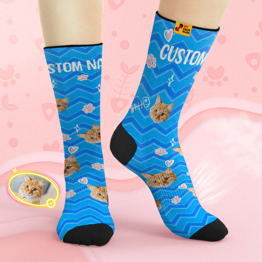 Custom Breathable Face Socks Personalised Soft Socks Gifts Cute Pet Face - MyFaceSocksAu