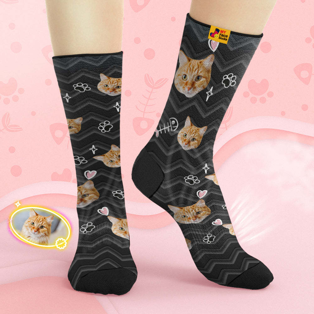 Custom Breathable Face Socks Personalised Soft Socks Gifts Cute Pet Face - MyFaceSocksAu