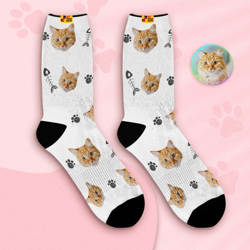 Custom Breathable Face Socks Personalised Soft Socks Gifts Tie-Dye Pet Face - MyFaceSocksAu