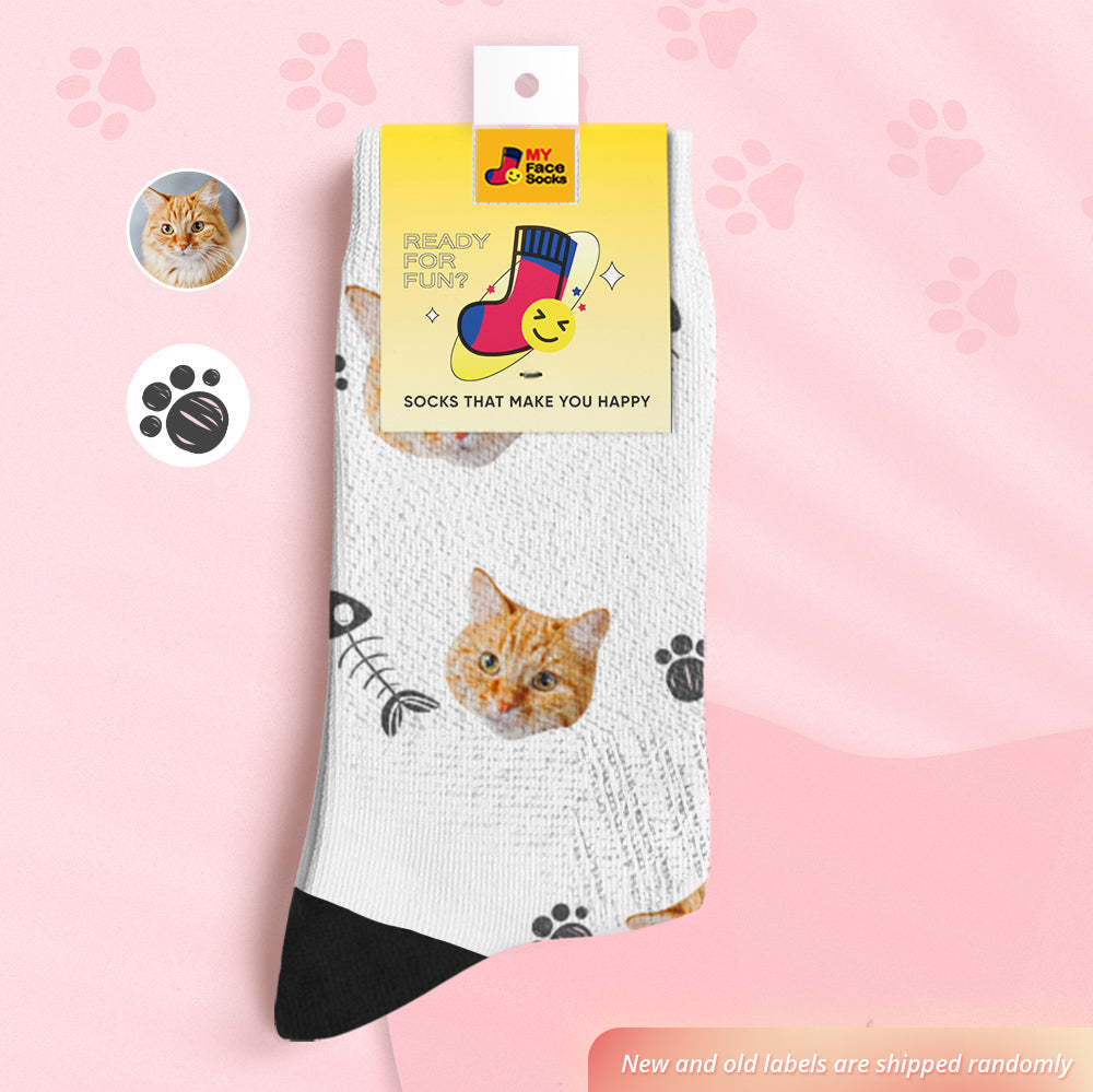 Custom Breathable Face Socks Personalised Soft Socks Gifts Tie-Dye Pet Face - MyFaceSocksAu