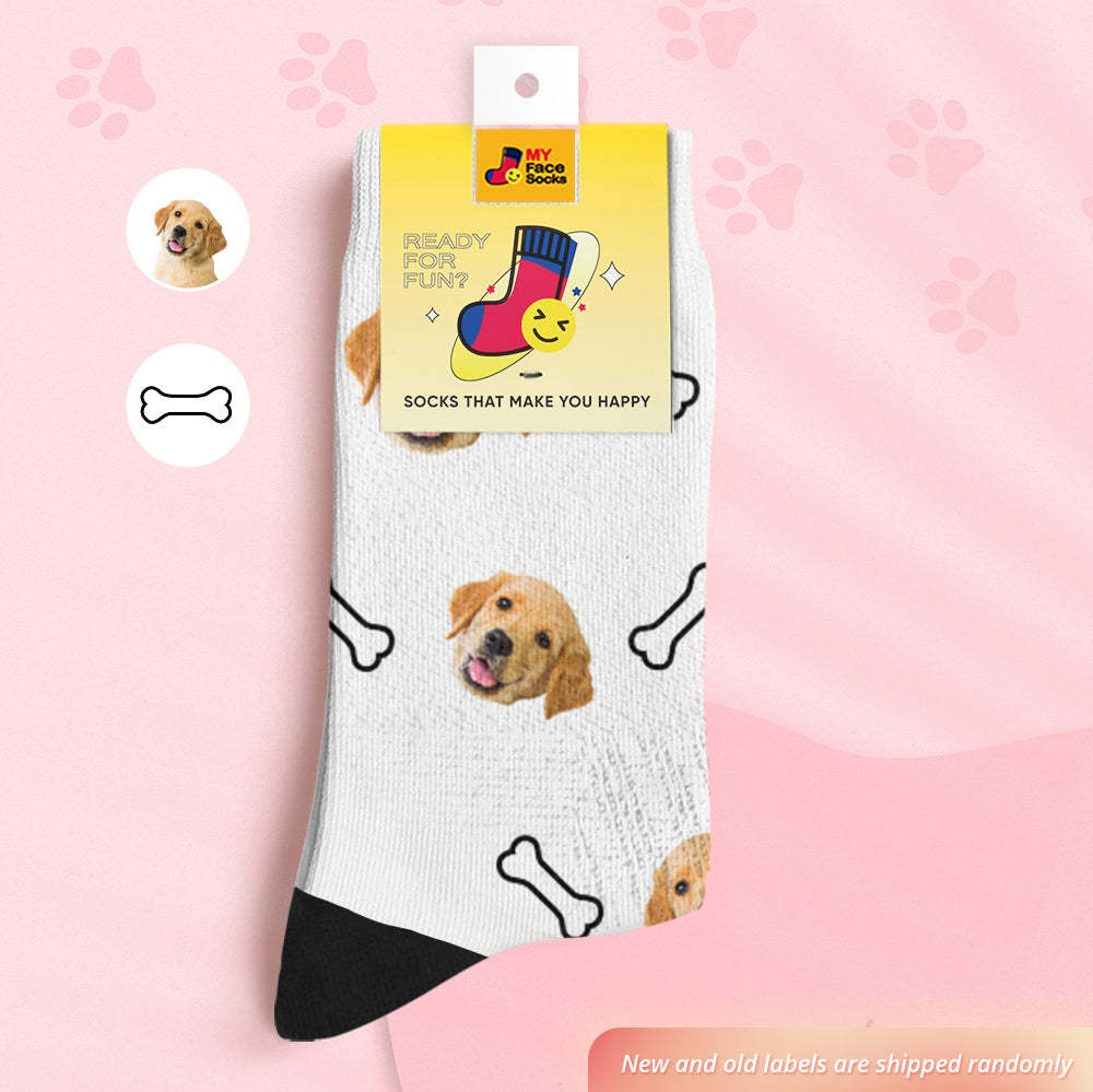Custom Breathable Face Socks Personalised Soft Socks Gifts Mosaic Pet Face - MyFaceSocksAu