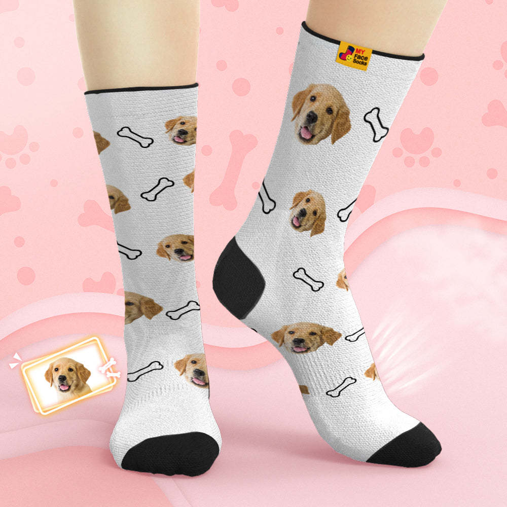 Custom Breathable Face Socks Personalised Soft Socks Gifts Mosaic Pet Face - MyFaceSocksAu