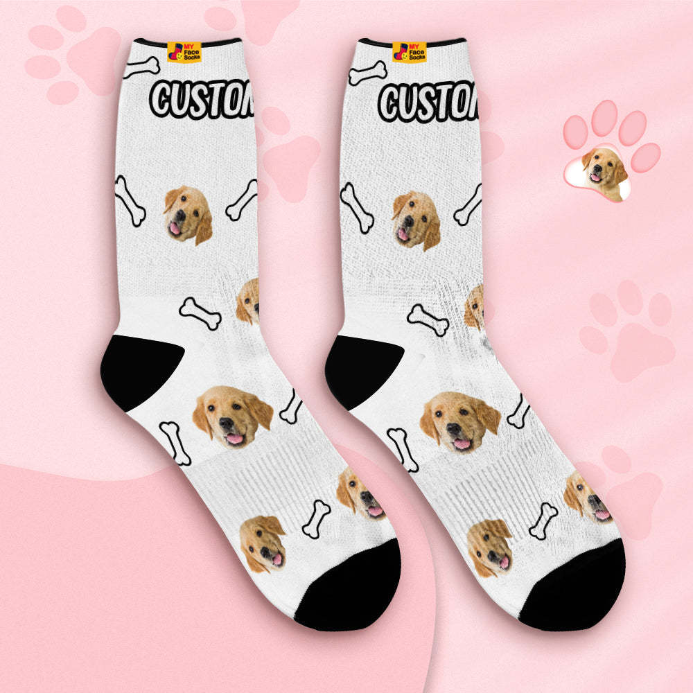 Custom Breathable Face Socks Personalised Soft Socks Gifts Mosaic Pet Face - MyFaceSocksAu