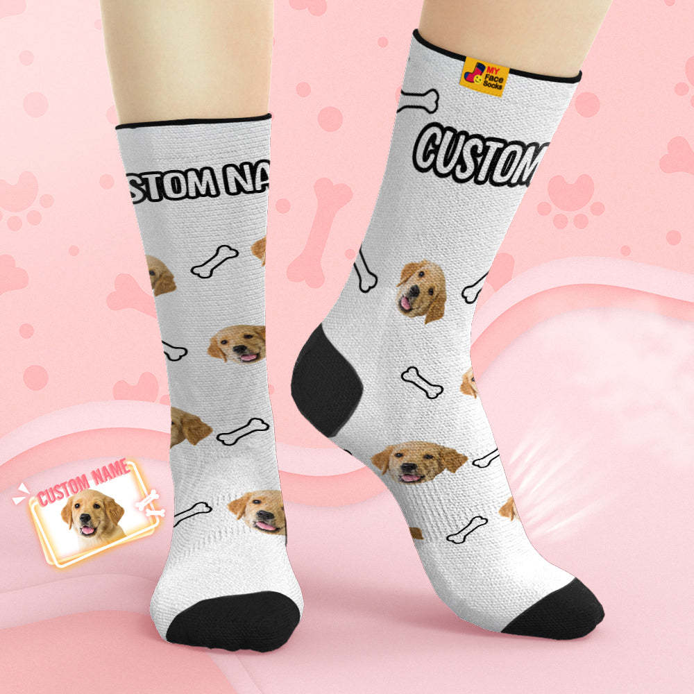 Custom Breathable Face Socks Personalised Soft Socks Gifts Mosaic Pet Face - MyFaceSocksAu