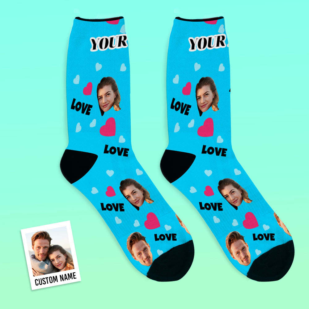 Custom Face Socks Personalised Photo Socks Gift For Family - Love-MyFaceSocksAu