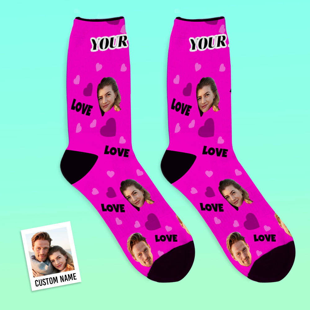 Custom Face Socks Personalised Photo Socks Gift For Family - Love-MyFaceSocksAu