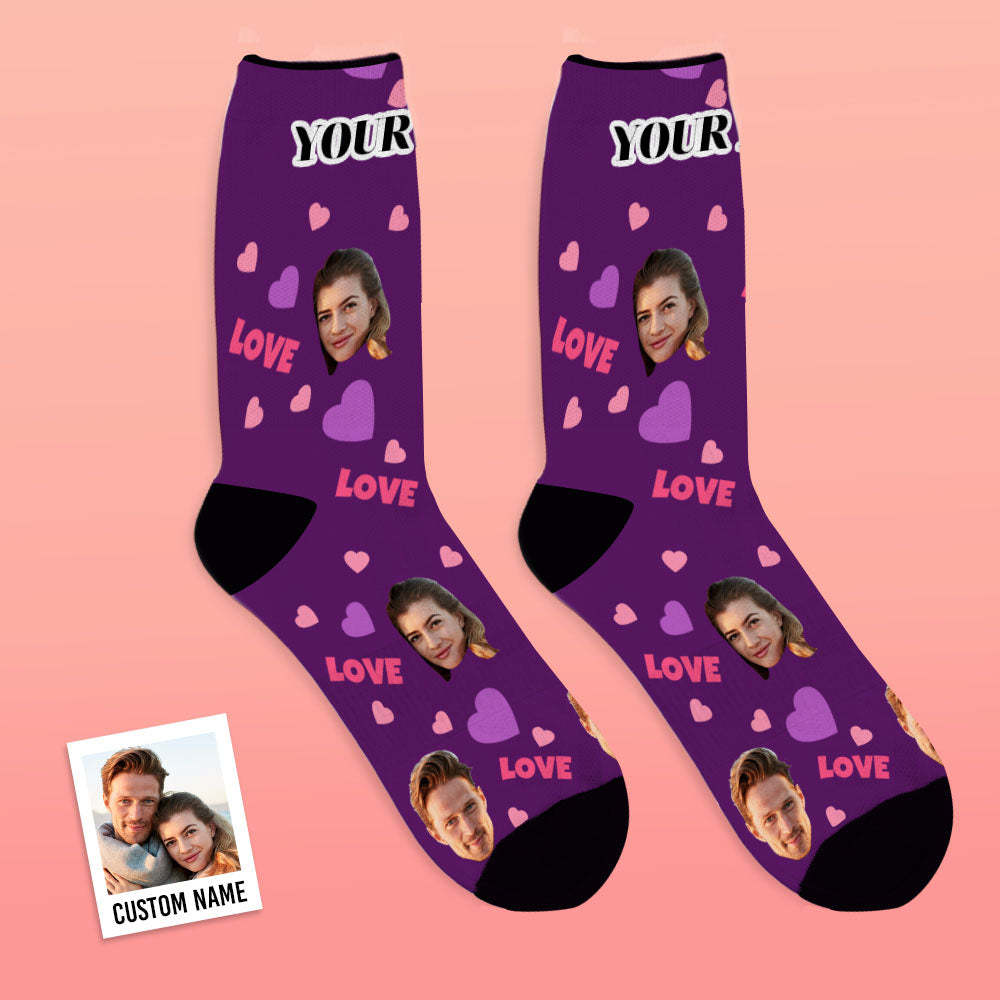 Custom Face Socks Personalised Photo Socks Gift For Family - Love-MyFaceSocksAu