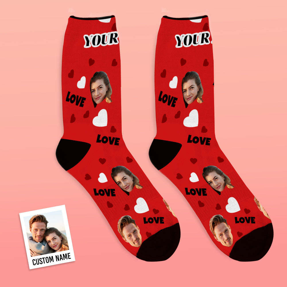 Custom Face Socks Personalised Photo Socks Gift For Family - Love-MyFaceSocksAu
