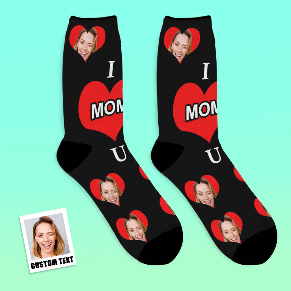 Custom Photo Socks Love Mom - Myfacesocksau