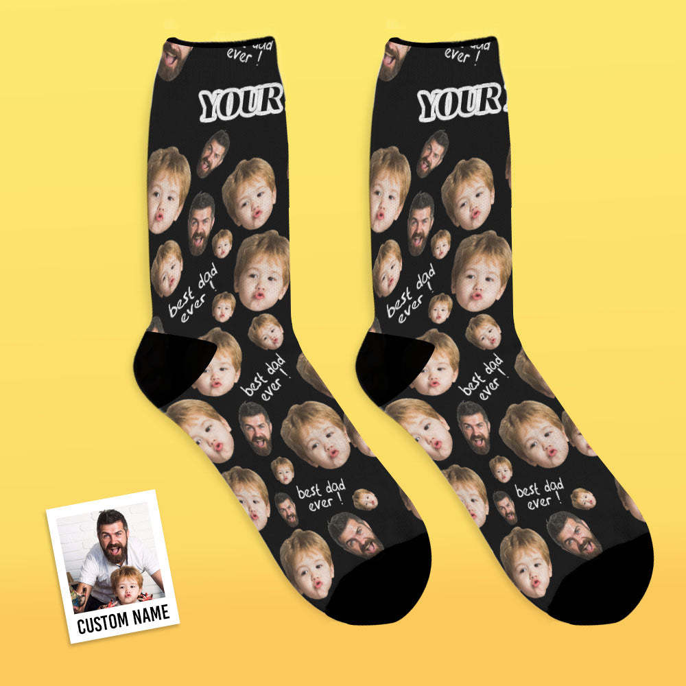 Custom Face Socks To The Best Dad-MyFaceSocksAU