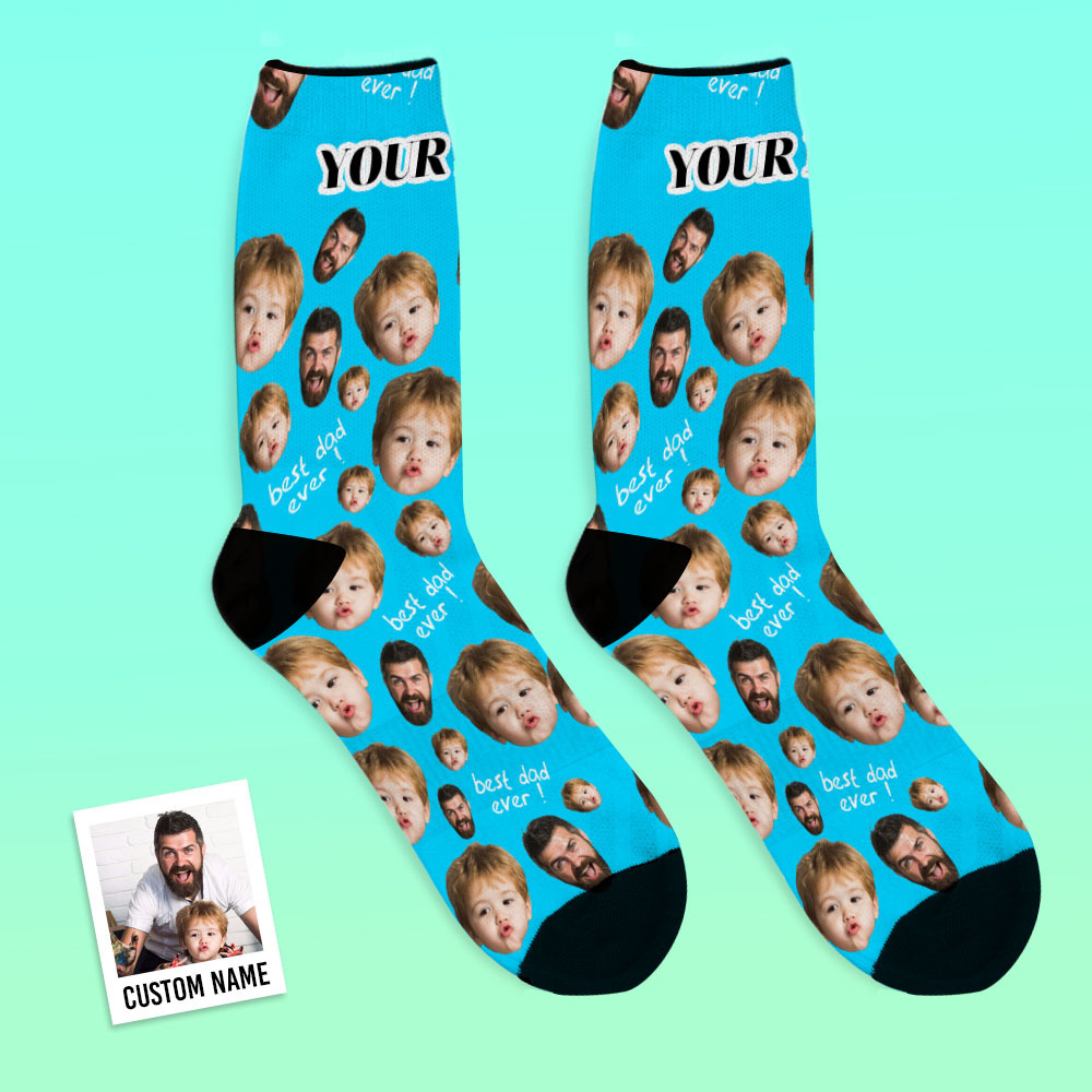 Custom Face Socks To The Best Dad-MyFaceSocksAU