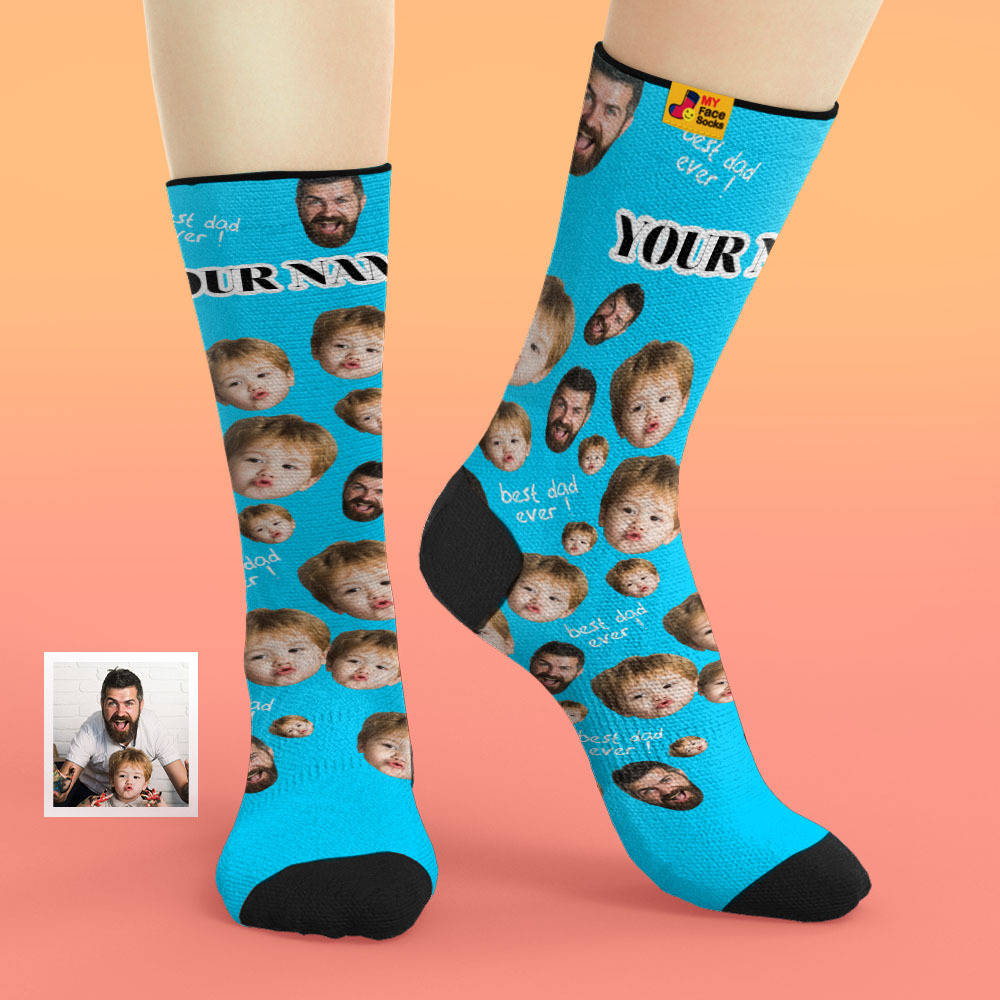 Custom Face Socks To The Best Dad-MyFaceSocksAU