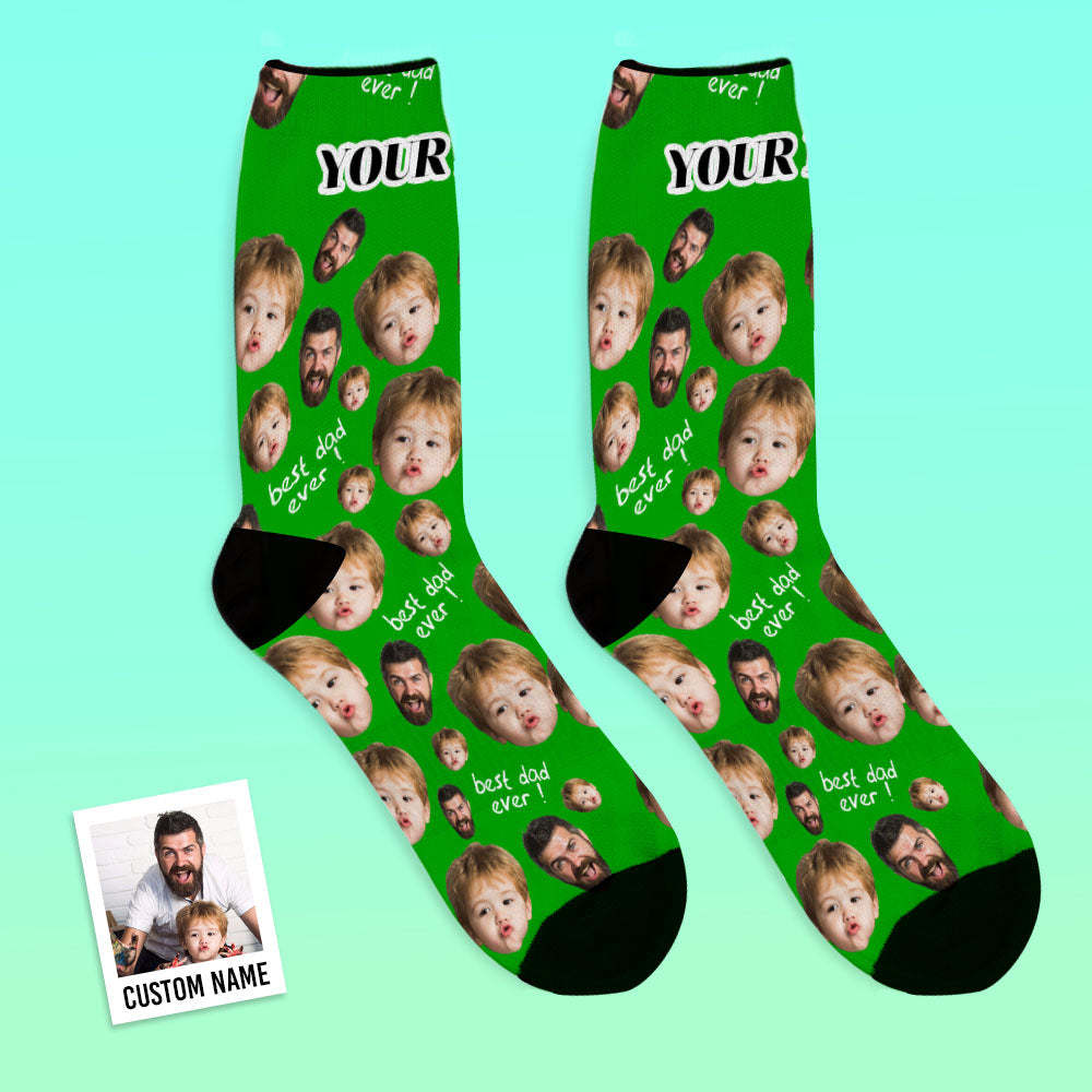 Custom Face Socks To The Best Dad-MyFaceSocksAU