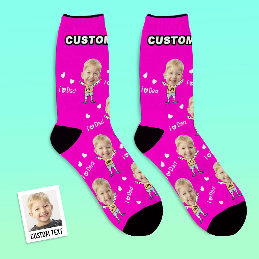 Custom Face Socks To The Dearest Dad-MyFaceSocksAU