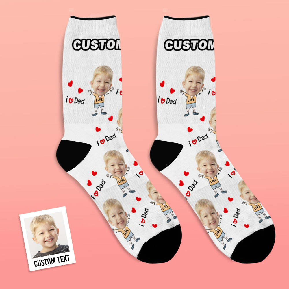 Custom Face Socks To The Dearest Dad-MyFaceSocksAU
