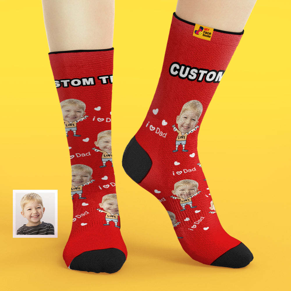 Custom Face Socks To The Dearest Dad-MyFaceSocksAU