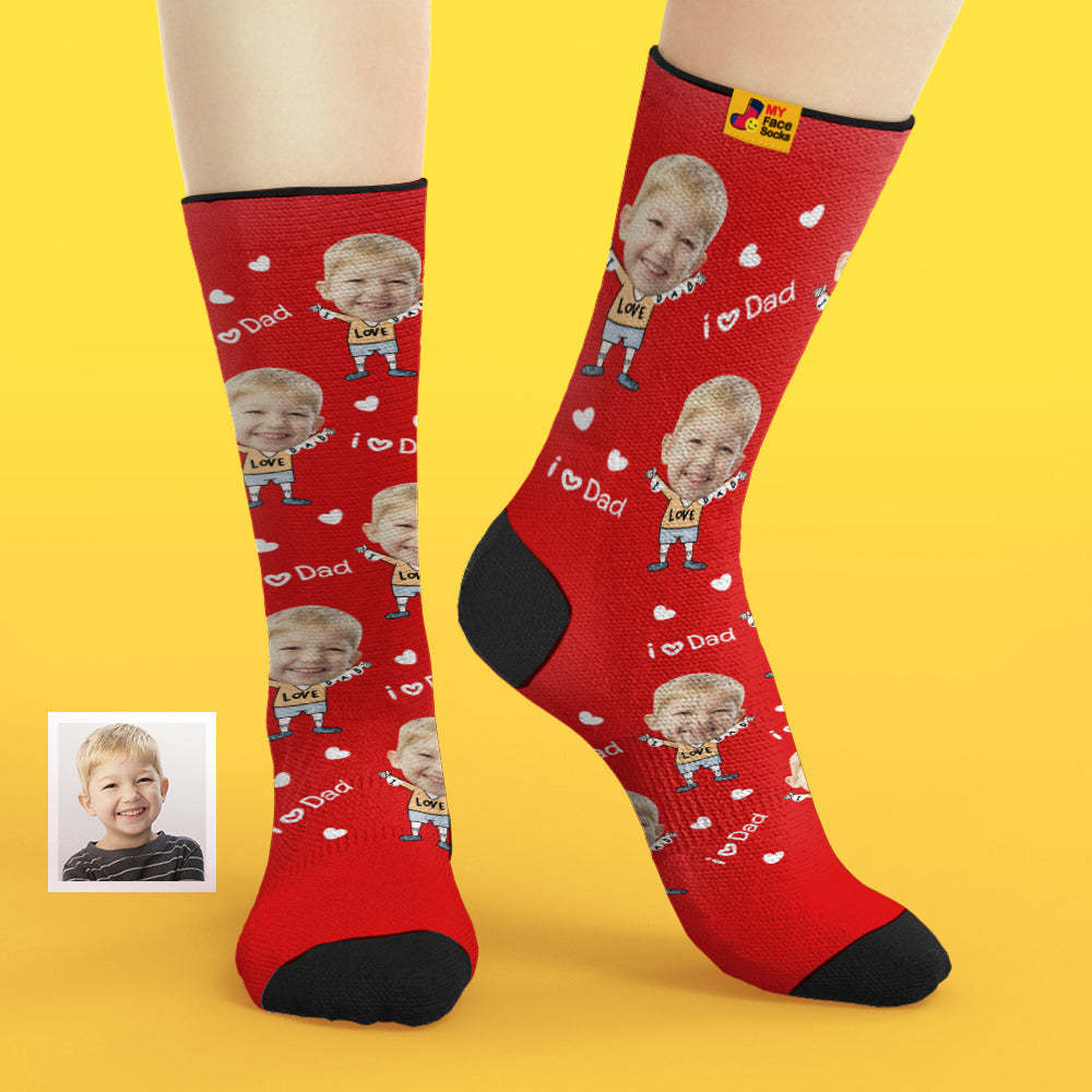 Custom Face Socks To The Dearest Dad-MyFaceSocksAU