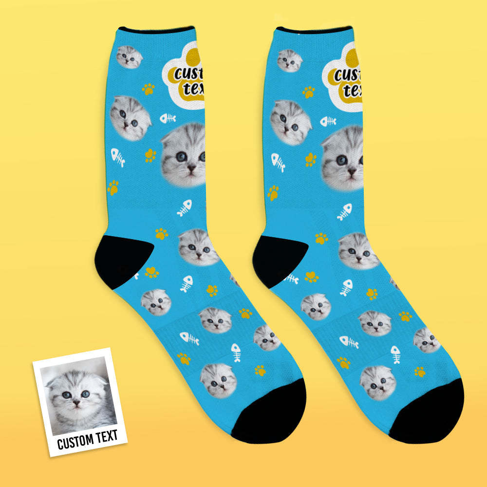 Custom Face Socks Breathable Photo Socks Colorful Cat Socks - MyFaceSocksAu