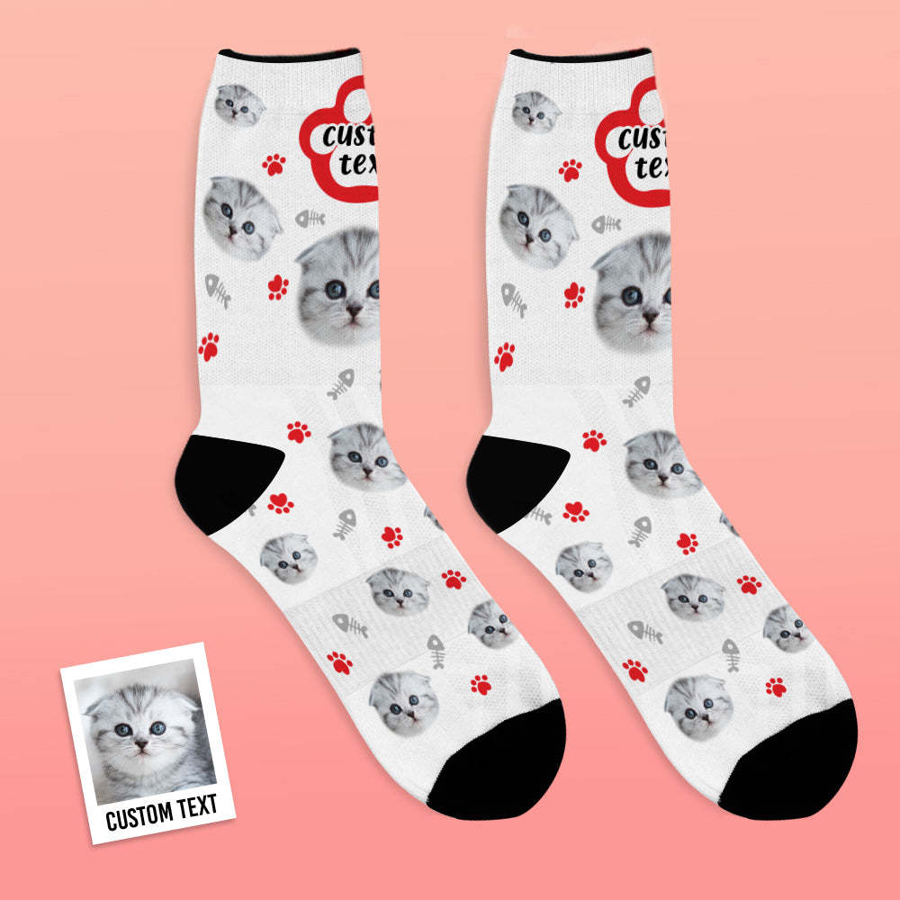 Custom Face Socks Breathable Photo Socks Colorful Cat Socks - MyFaceSocksAu