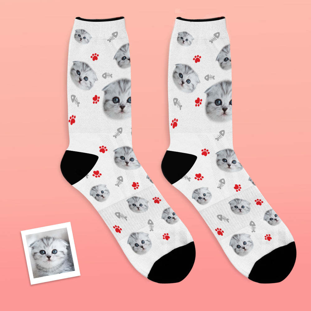 Custom Face Socks Breathable Photo Socks Colorful Cat Socks - MyFaceSocksAu